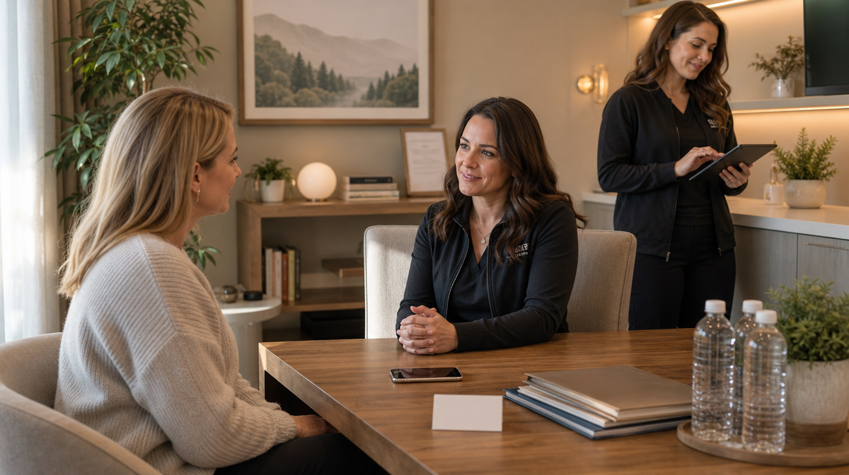 tracking wellness clinic bookings by service line
