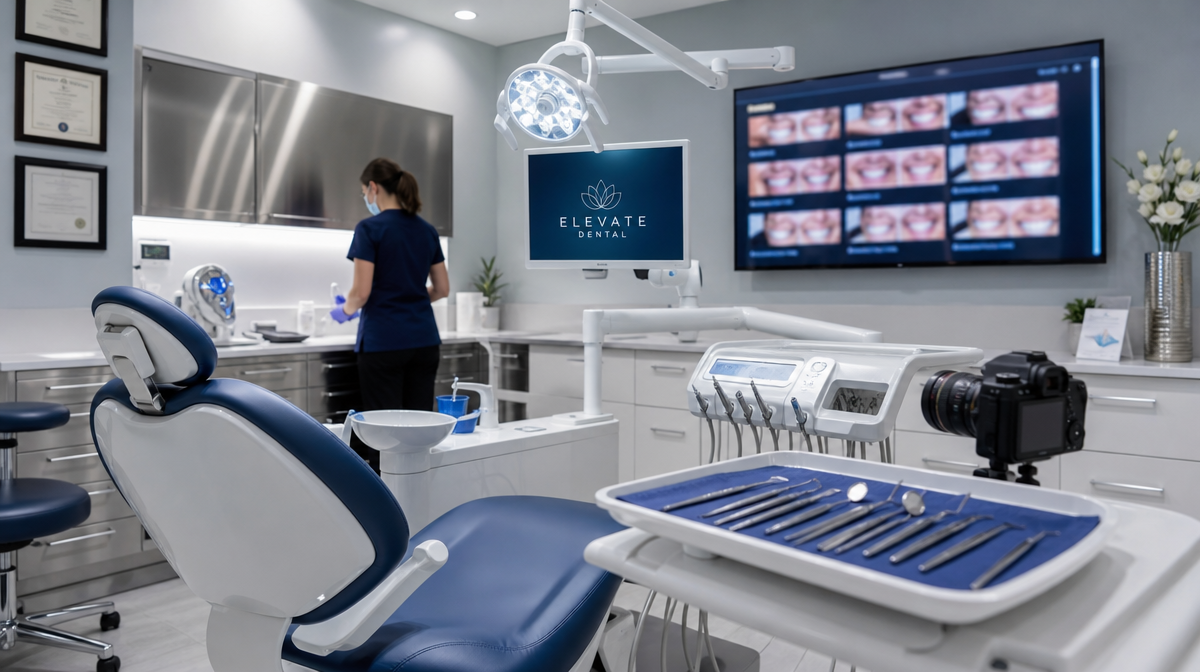 Modern consult room at a cosmetic dental practice